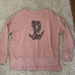 light pink graphic sweatshirt
